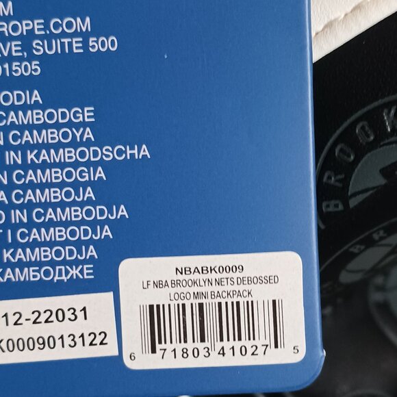NEW Loungefly, NBA‎ Brooklyn Nets Logo Mini Backpack, Black/White - Picture 11 of 11